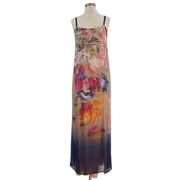 Twelfth Street by Cynthia Vincent Portrait Floral Silk Maxi Dress - Picture 2 of 15